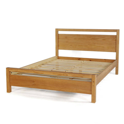 King size Farmhouse Solid Wood Platform Bed Frame with Headboard Footboard