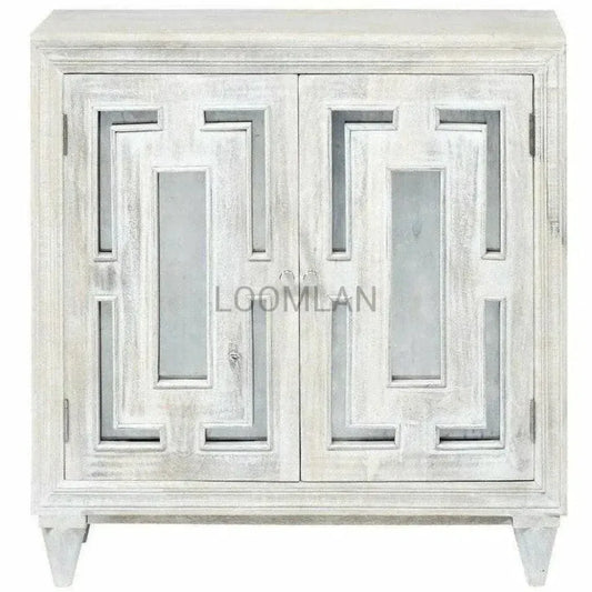 Kallyn Wood White Accent Cabinet