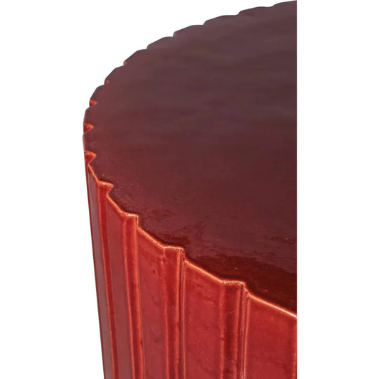 Katra Red Ceramic Outdoor Coffee Table