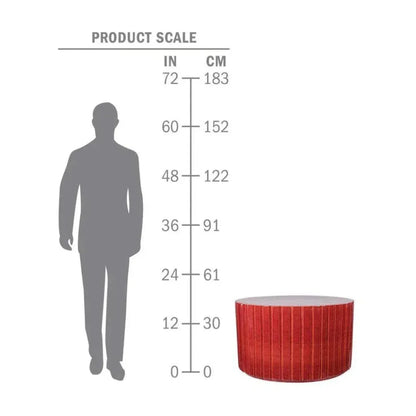 Katra Red Ceramic Outdoor Coffee Table