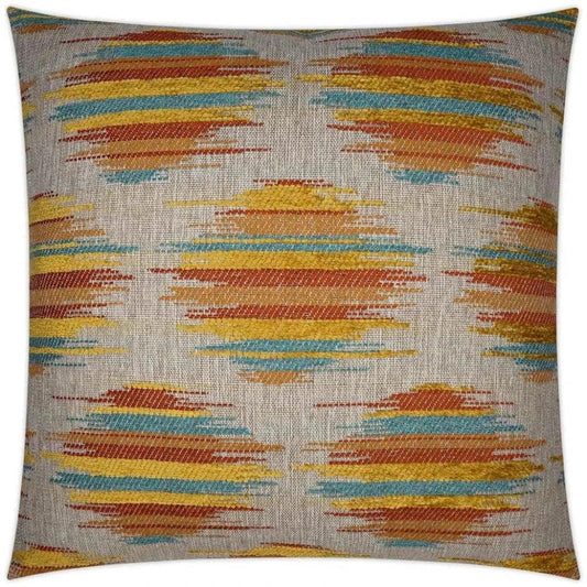 Kenzo Dots Multi Color Orange Large Throw Pillow Insert