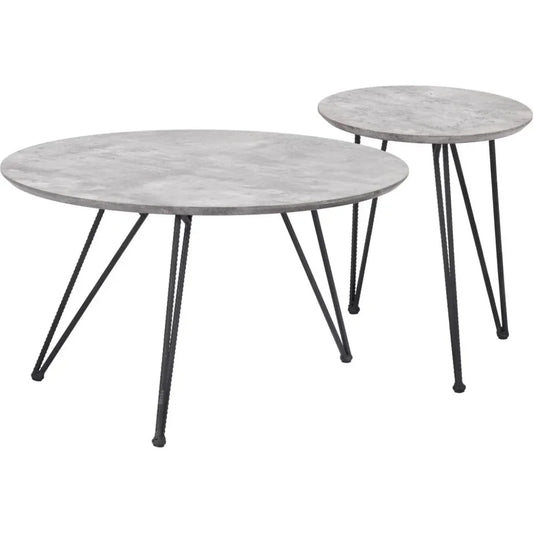 Kerris Coffee Table Set Gray & Black
