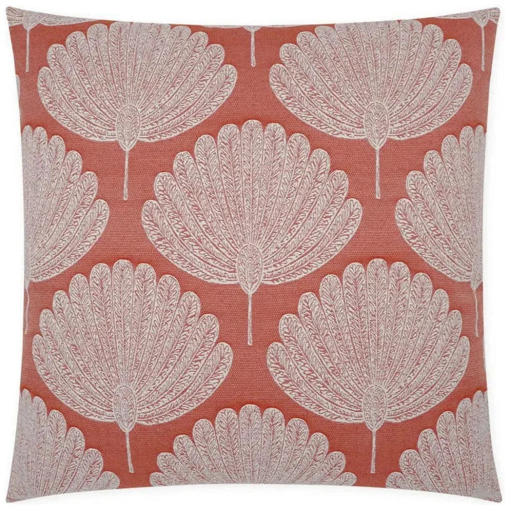 Kita Coral Floral Coral Large Throw Pillow Insert