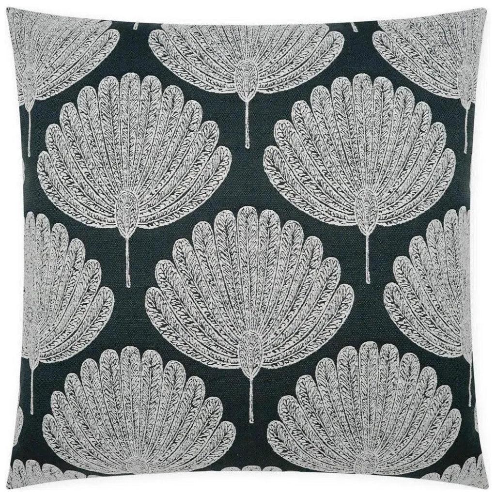 Kita Ebony Floral Black Large Throw Pillow Insert