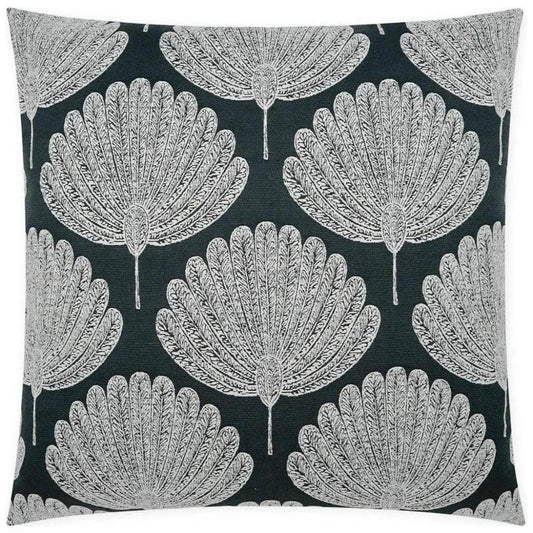 Kita Ebony Floral Black Large Throw Pillow Insert