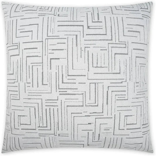 Klint Snow Geometric White Large Throw Pillow Insert