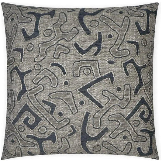 Kuba Coal Global Grey Large Throw Pillow Insert