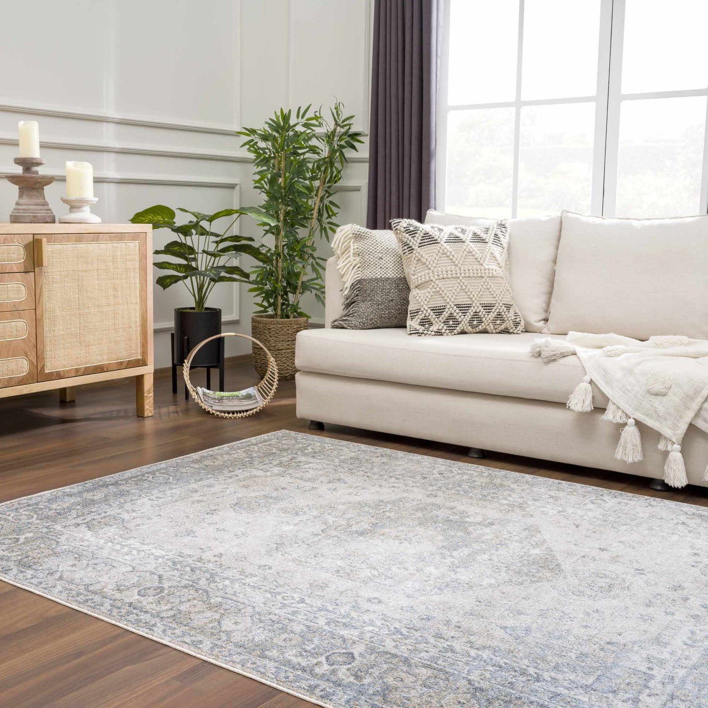 Gael Blue Boutique Washable Rug
