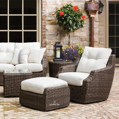 Largo Ottoman All Weather Wicker Furniture Made USA