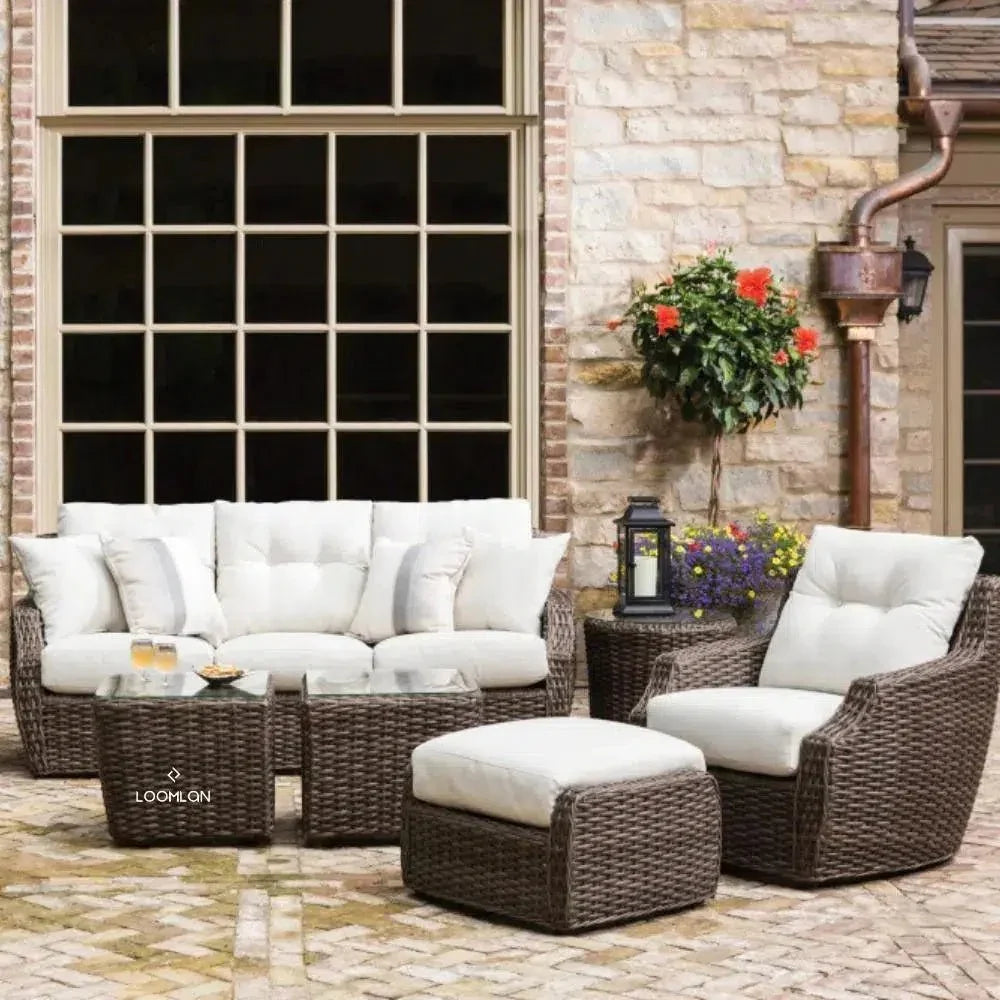 Largo Ottoman All Weather Wicker Furniture Made USA
