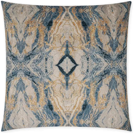Leonna Glam Abstract Blue Large Throw Pillow Insert