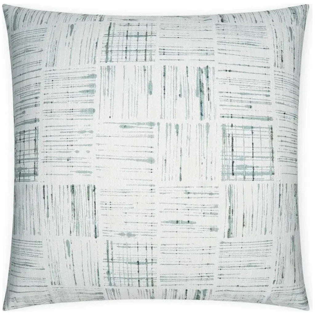 Line Up Aqua Abstract Mist Large Throw Pillow Insert