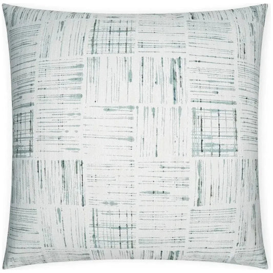 Line Up Aqua Abstract Mist Large Throw Pillow Insert