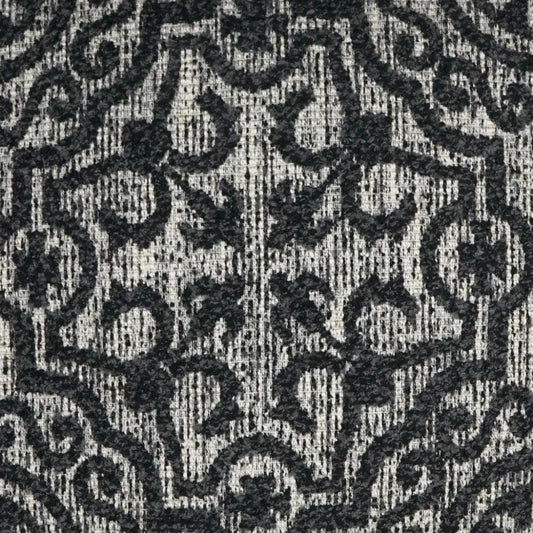 Linz Traditional Black Grey Large Throw Pillow Insert