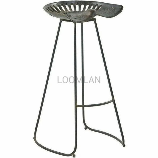 Lyri Antiqued Dining Tractor Bar Stool