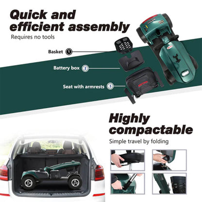 Metro Mobility Max Plus 24V/20AH Heavy Duty Electric Drive Mobility Scooter, 300LBS (SAK93164)