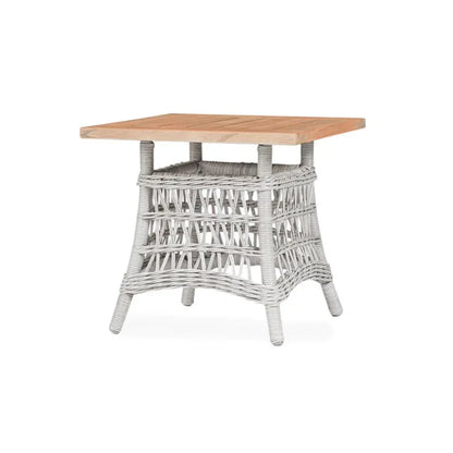 Mackinac Wicker Patio Loveseat Swivel Chair Table Set