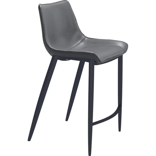 Magnus Counter Stool 2PC Dark Gray & Black