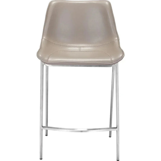 Magnus Counter Stool 2PC Gray & Silver