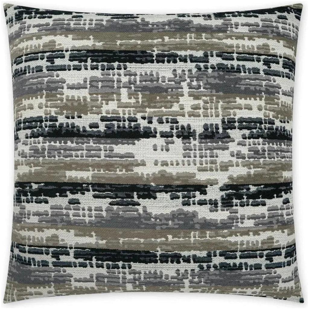 Maldon Ebony Abstract Black Large Throw Pillow Insert