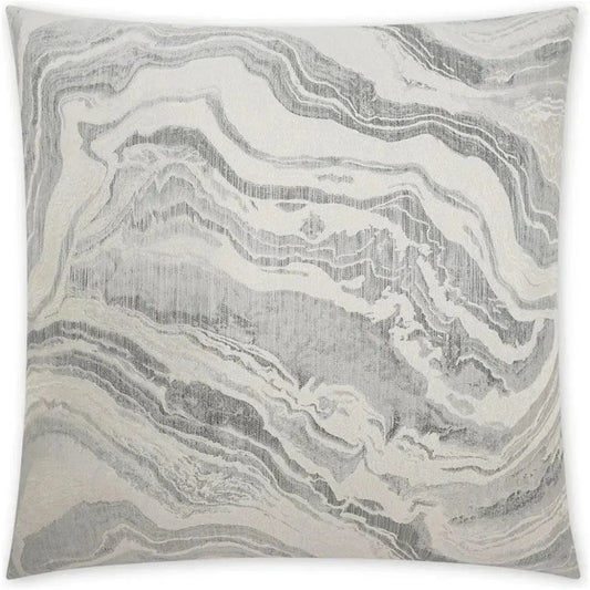 Manon Granite Abstract Glam Grey Large Throw Pillow