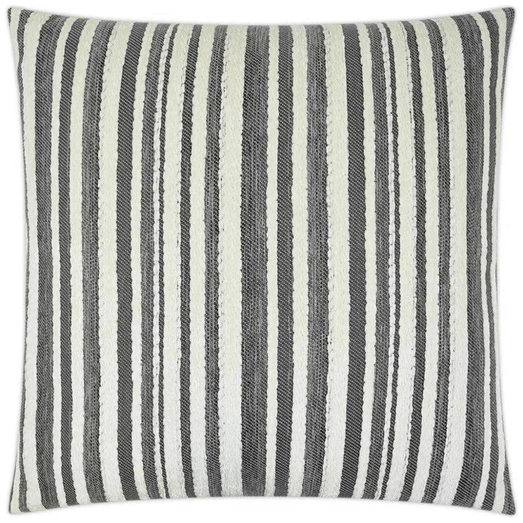 Marisol Charcoal Stripes Grey Large Throw Pillow Insert