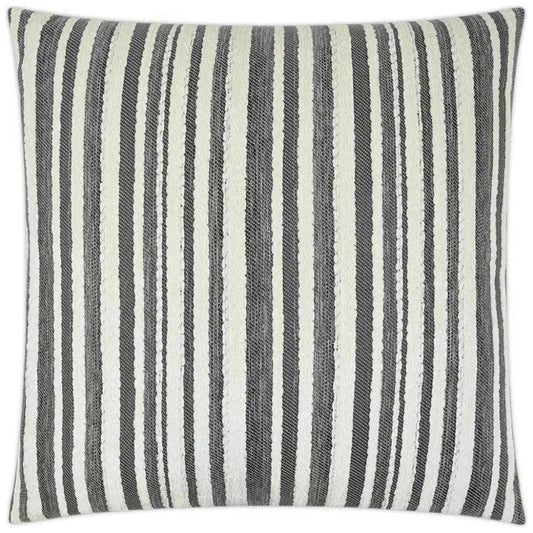 Marisol Charcoal Stripes Grey Large Throw Pillow Insert