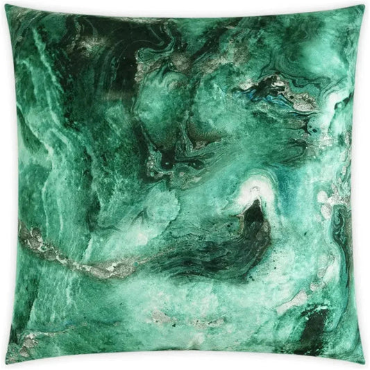 Massa Malachite Green Teal Large Throw Pillow Insert