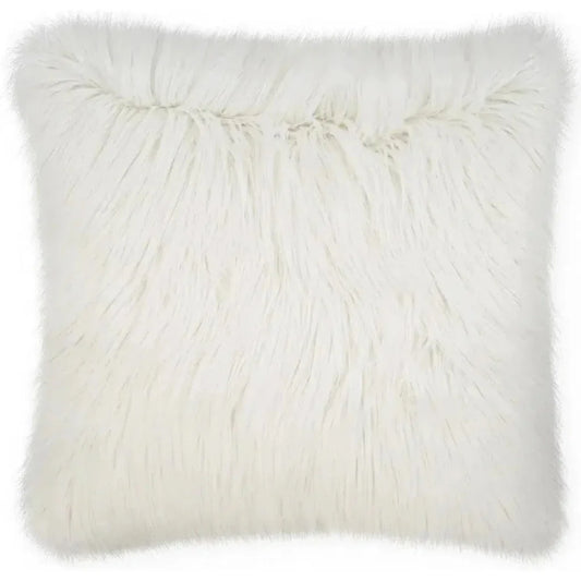 Minelli Faux Fur White Large Throw Pillow Insert