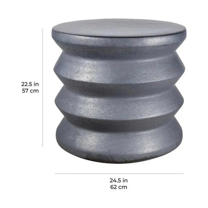 Mirage Accent Table - White Outdoor End Table