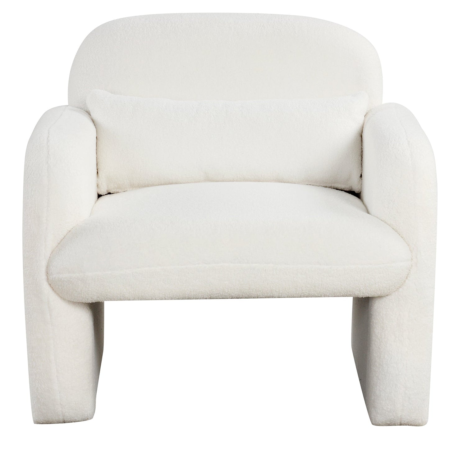 Modern Accent Chair with Waist Pillow and Armrests for Living Room Bedroom