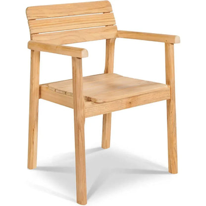 Modurn Teak Stacking Outdoor Dining Armchair 4PC