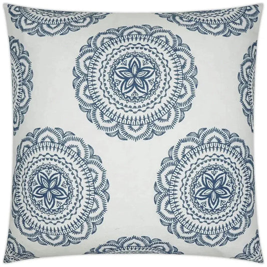 Mondelo Navy Floral Navy Large Throw Pillow Insert