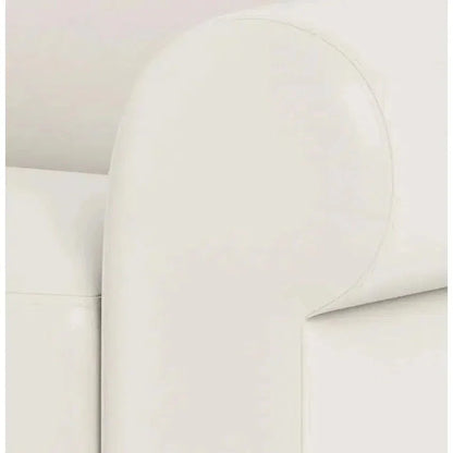 Mondern Leather Loveseat With Rolled Arms