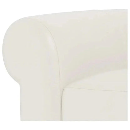 Mondern Leather Loveseat With Rolled Arms