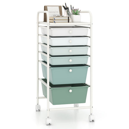 6 Drawers Rolling Storage Cart Organizer