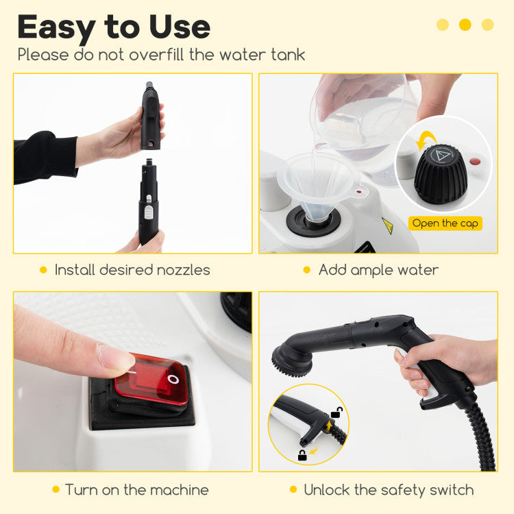 1800W Multipurpose Steam Cleaner with 61 oz Tank