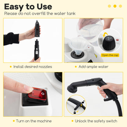 1800W Multipurpose Steam Cleaner with 61 oz Tank