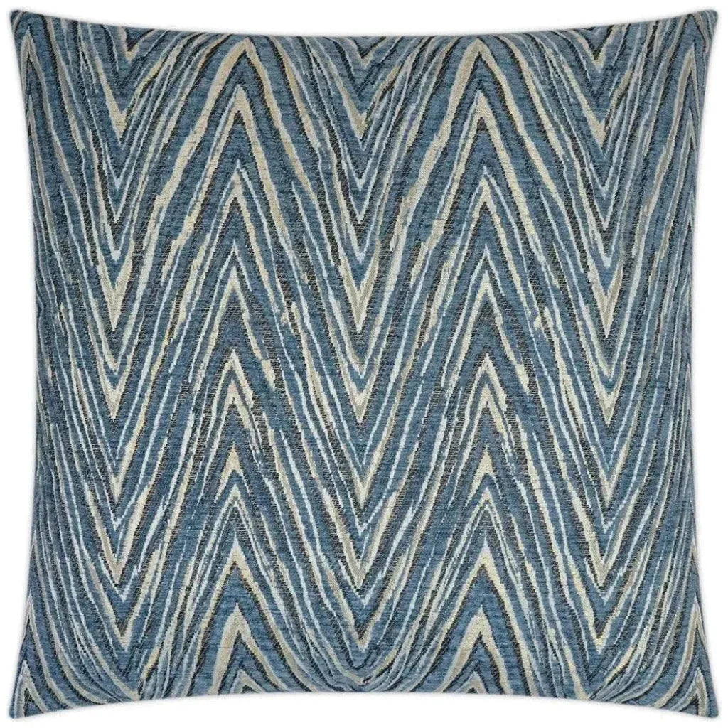 Nanga Blue Glam Chevron Blue Large Throw Pillow Insert