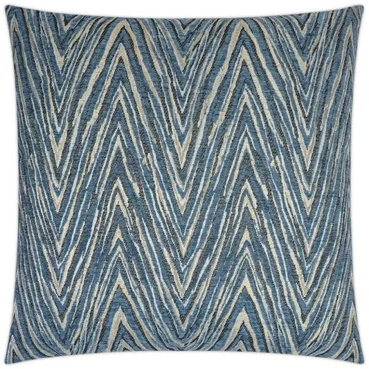Nanga Blue Glam Chevron Blue Large Throw Pillow Insert