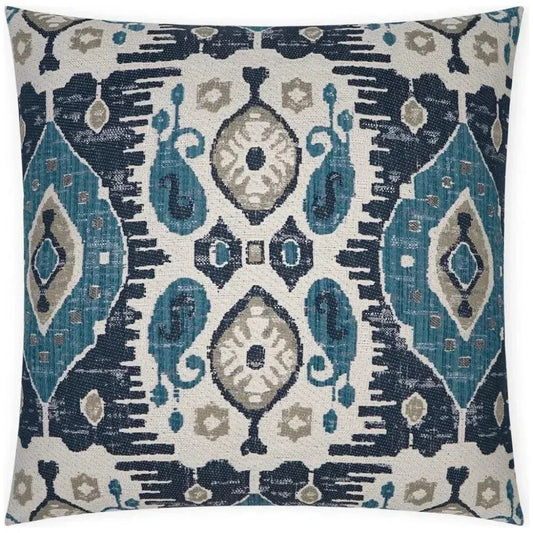 Navone Indigo Blue Teal Large Throw Pillow Insert