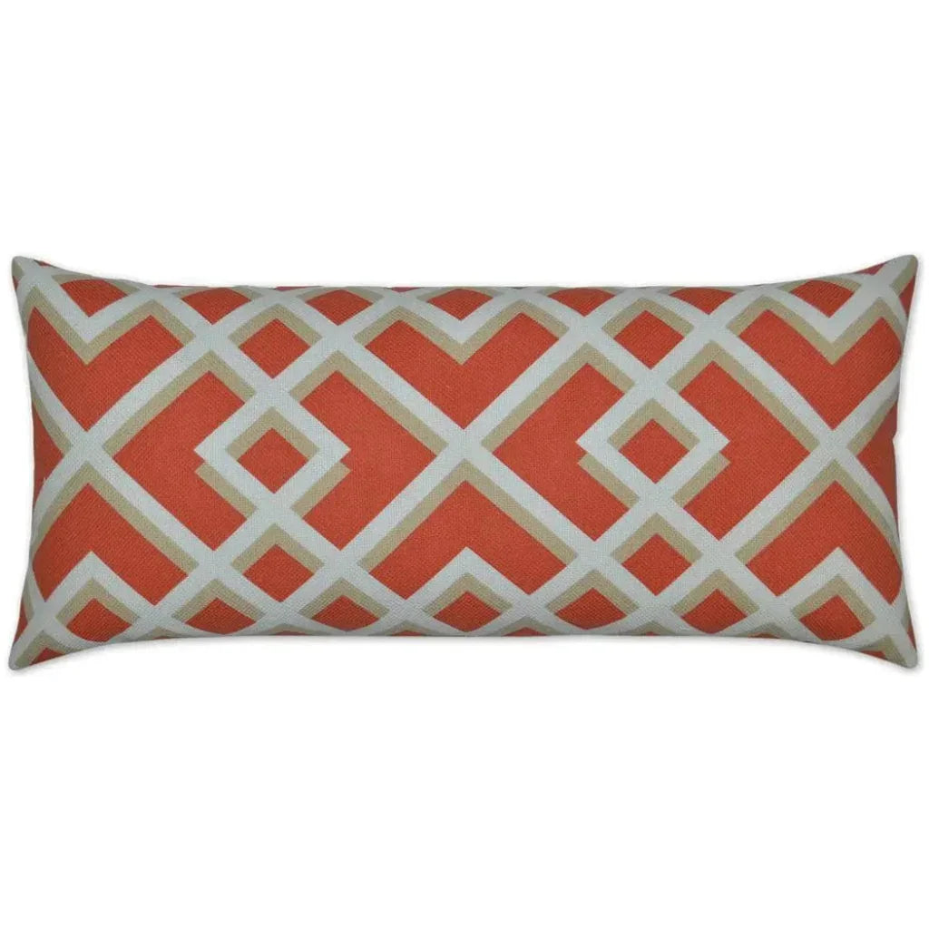 Outdoor Pergola Lumbar Pillow - Coral