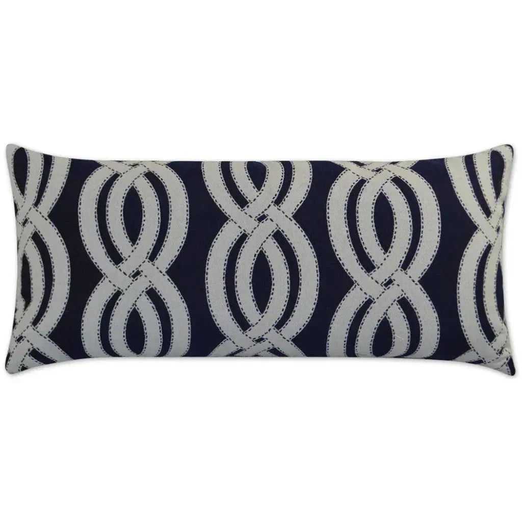 Outdoor Sea Shore Lumbar Pillow - Navy