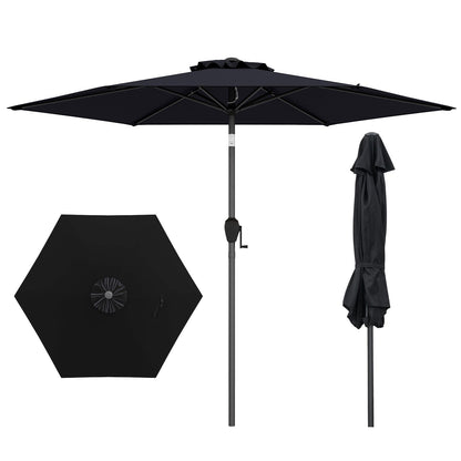 7.5 feet Outdoor Patio Heavy Duty Market Umbrella with Push Button Tilt
