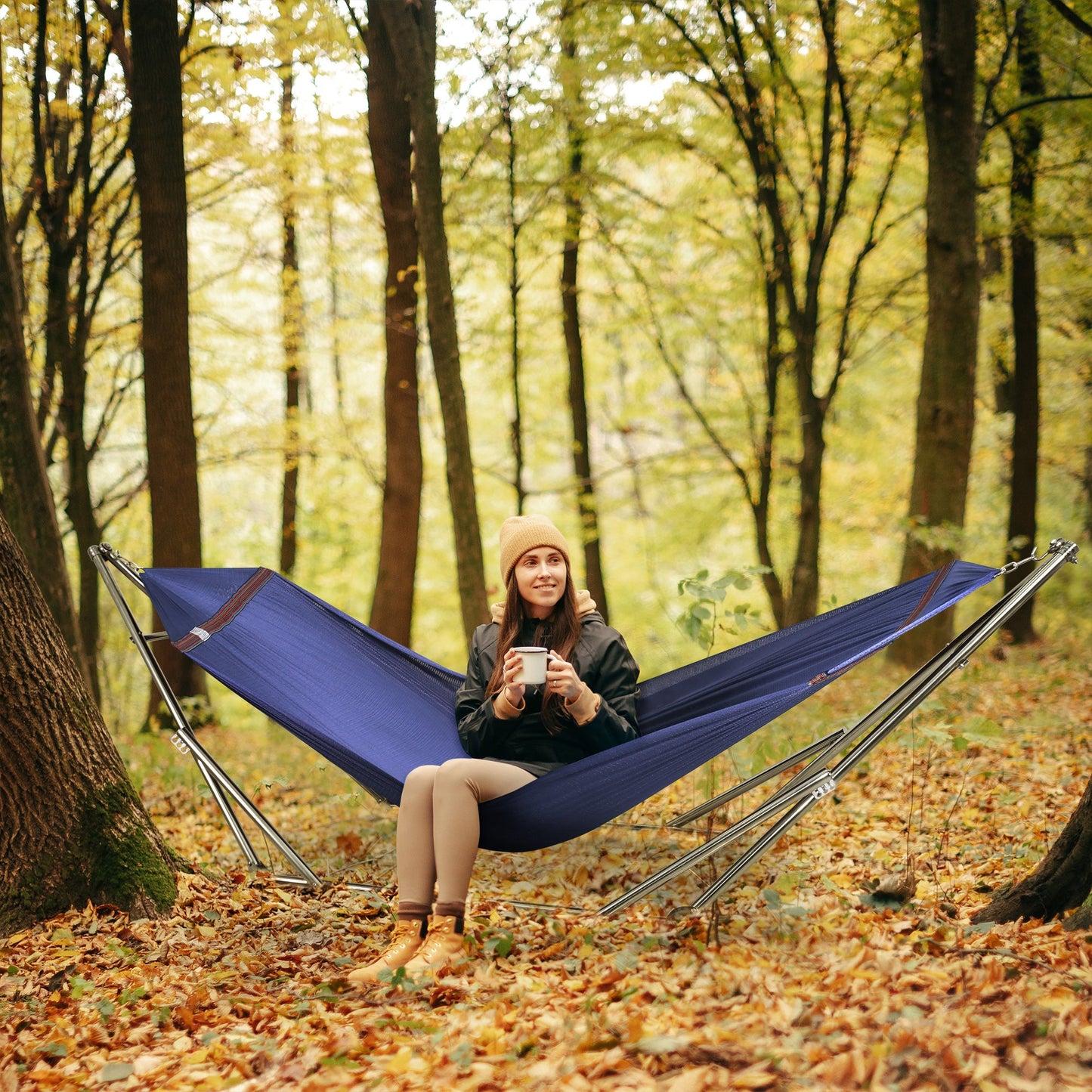 Tranquillo Original Stainless Steel Hammock Stand for Ultimate Relaxation