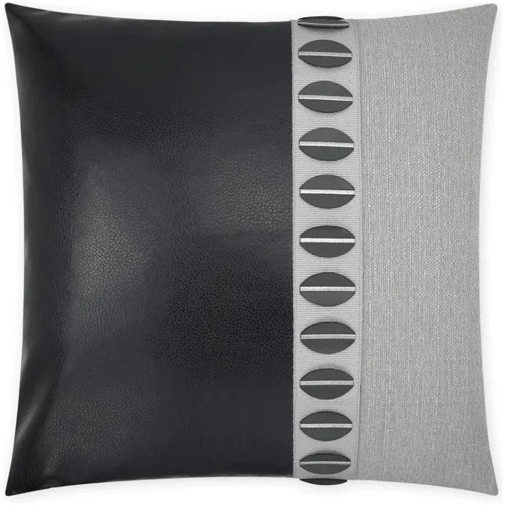 Paros Black Band Black Silver Large Throw Pillow Insert