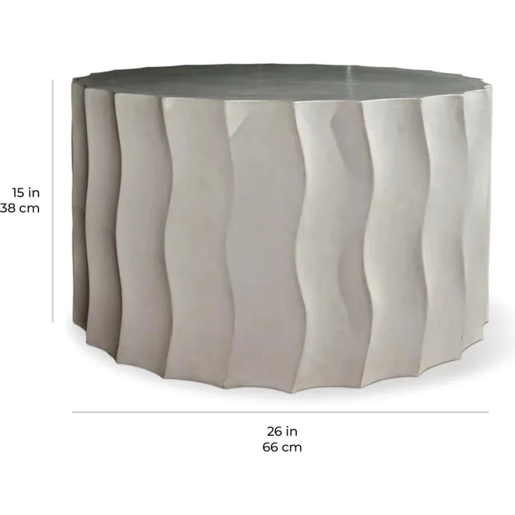 Perpetual Wave Slate Grey Outdoor Accent Table
