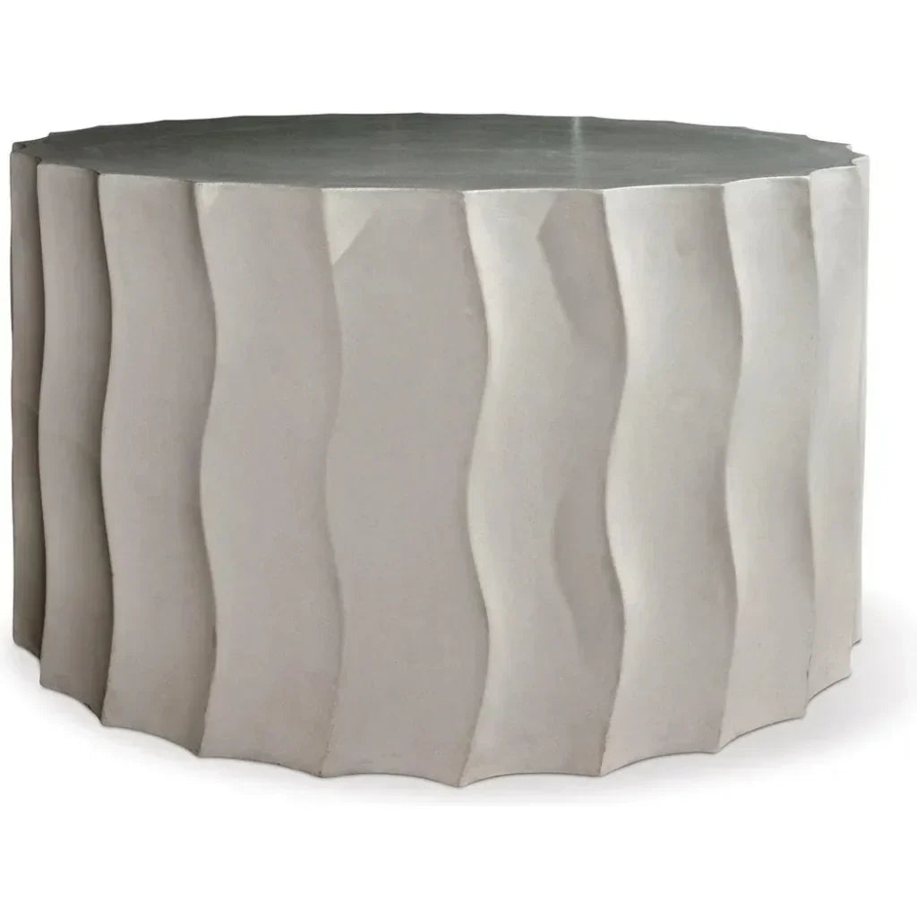 Perpetual Wave Slate Grey Outdoor Accent Table