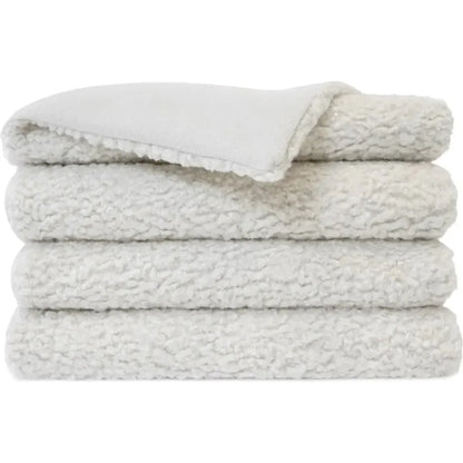 Poodle Throw - White