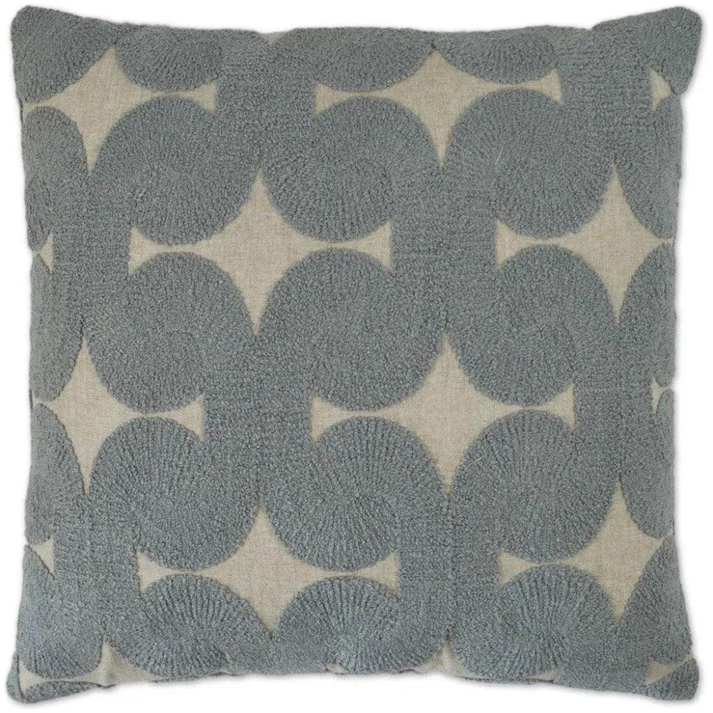 Posh Den Mist Textured Slate Blue Large Throw Pillow